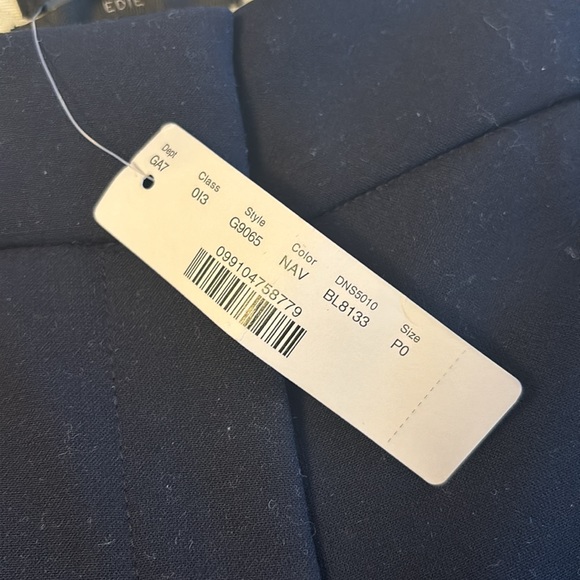 J Crew Edie full-length trouser in four-season stretch (petite 0) navy - Picture 4 of 4